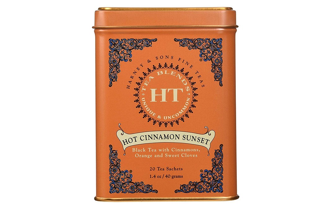 Harney & Sons Hot Cinnamon Sunset (Black Tea with Cinnamon, Orange and Sweet Cloves)   Tin  20 pcs